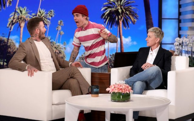 Justin Bieber “Tried” to Scare David Beckham on Ellen