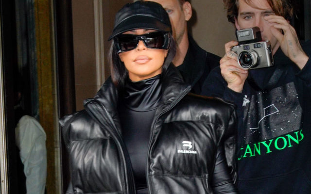 Kim Kardashian departs her hotel on October 06, 2021 in New York City.